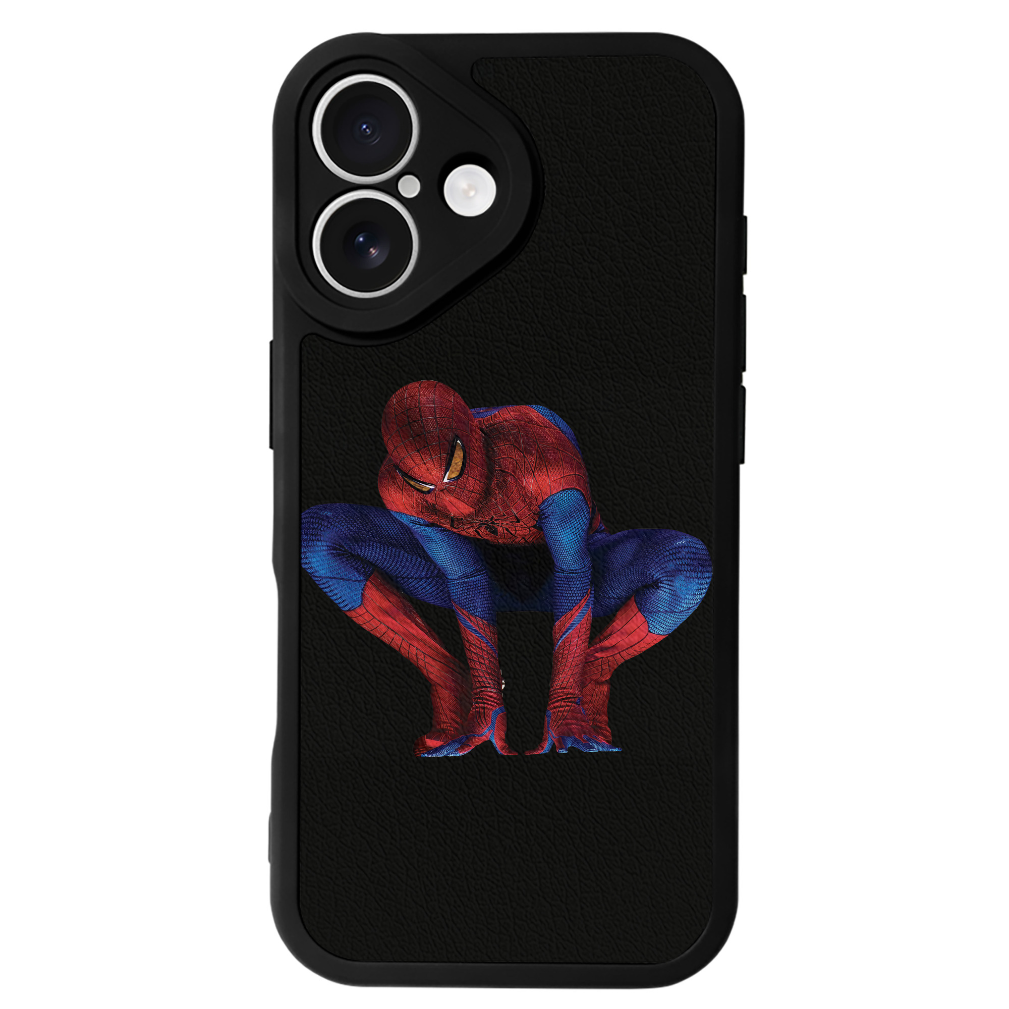 Spider Man スパイダーマン 【iPhone 16シリーズ対応】シリコンスマホケース（レザー調） 材質：シリコン